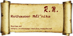 Rothauser Mónika névjegykártya